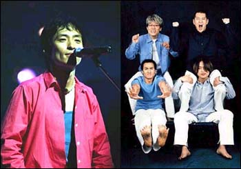 아시아 록 페스티벌 샤우트 아시아 출연진 자료사진 — 강산에와 윤도현밴드